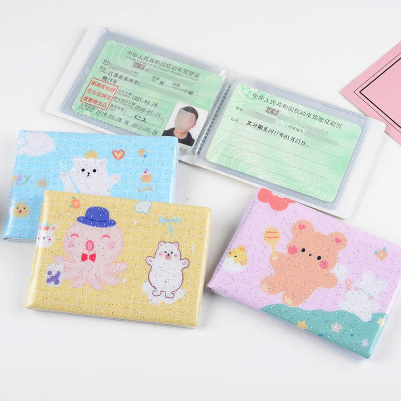 4Slots Driver Holder PVC Car Driving Documents Business ID Pass Wallet
