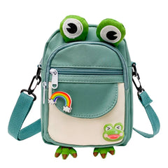 Funny Cartoon Animal Crossbody Bag Soft Nylon Girl Small Bag with Earphone Hole