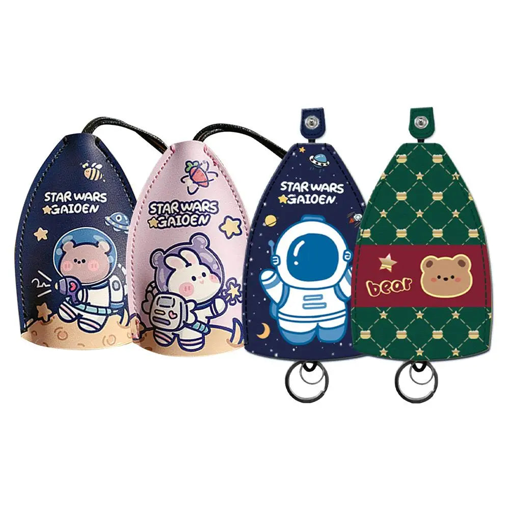 Cartoon Animals PU Leather Key Holder Wallets Keychain Pouch