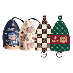 Cartoon Animals PU Leather Key Holder Wallets Keychain Pouch