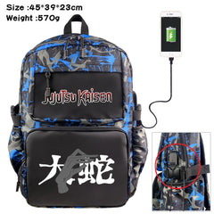 Anime Jujutsu Kaisen Backpack USB Casual Student Schoolbag