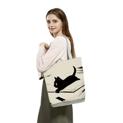 Cartoon Cat Shoulder Bag Foldable Shopping Tote