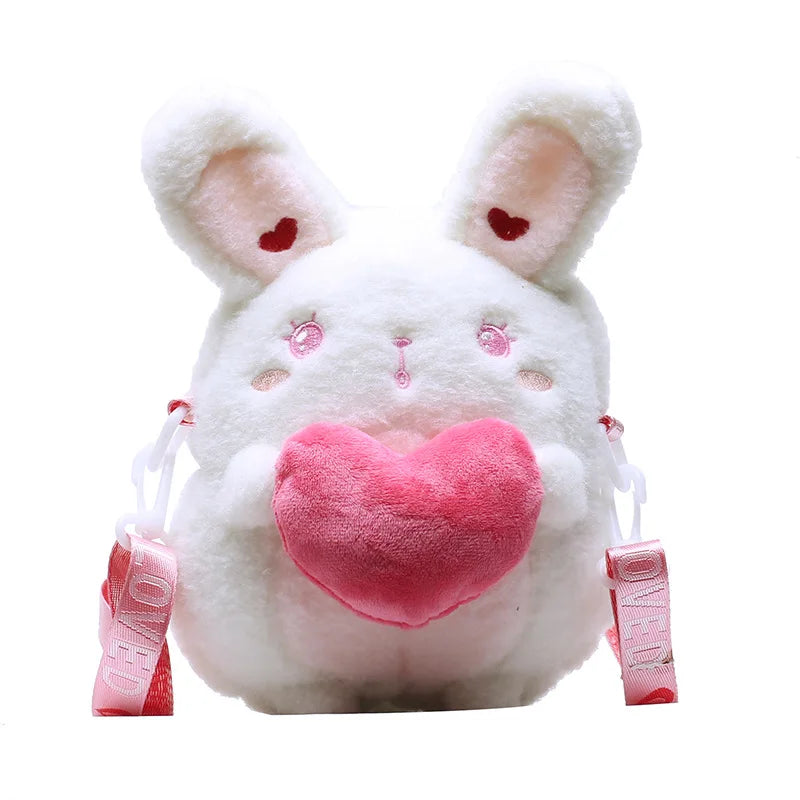 Cartoon Cat Plush Shoulder Bag Women Girl Messenger Bag
