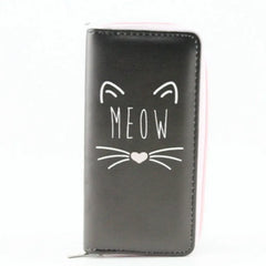 Cat Wallet for Girls Japan Style Prints Zipper Standard Wallets