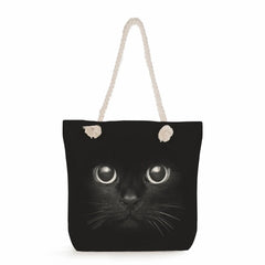Cartoon Cat Womens Bag Big Capacity Handbags Portable Tote Bags