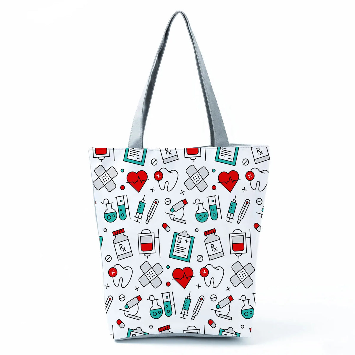 Cartoon Dentist Nurse Handbags for Women Portable Eco Friendly Casual Tote
