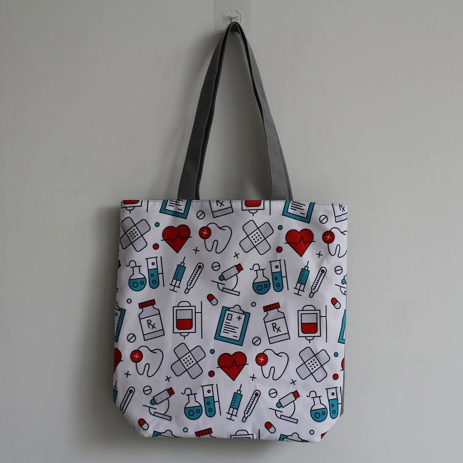 Cartoon Dentist Nurse Handbags for Women Portable Eco Friendly Casual Tote