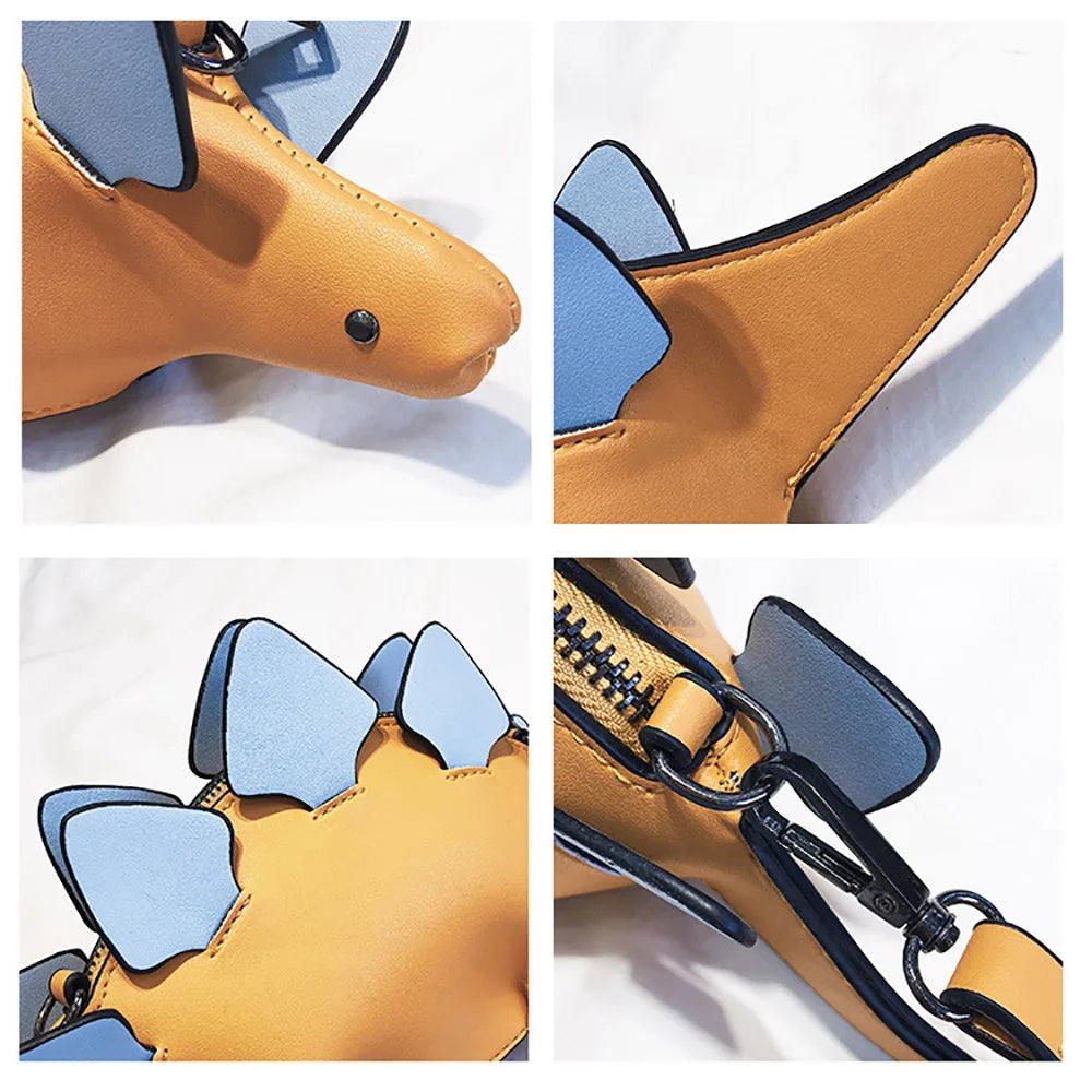 Dino Shoulder Bag PU Leather Women Handbag Shopping Phone Holder