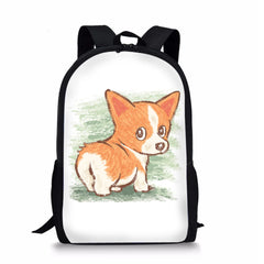 Cartoon Dog School Bags Backpack for Kids