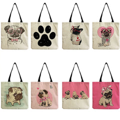 Cartoon Dog Women's Large Capacity Print Animal Shoulder Bag Tote Bag