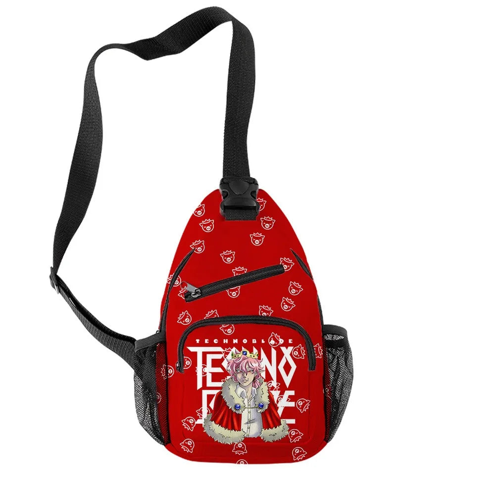 3D Print Cartoon Technoblade Crossbody Chest Bag