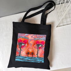 Harajuku Print Canvas Bag Gothic Casual Shopper Bag