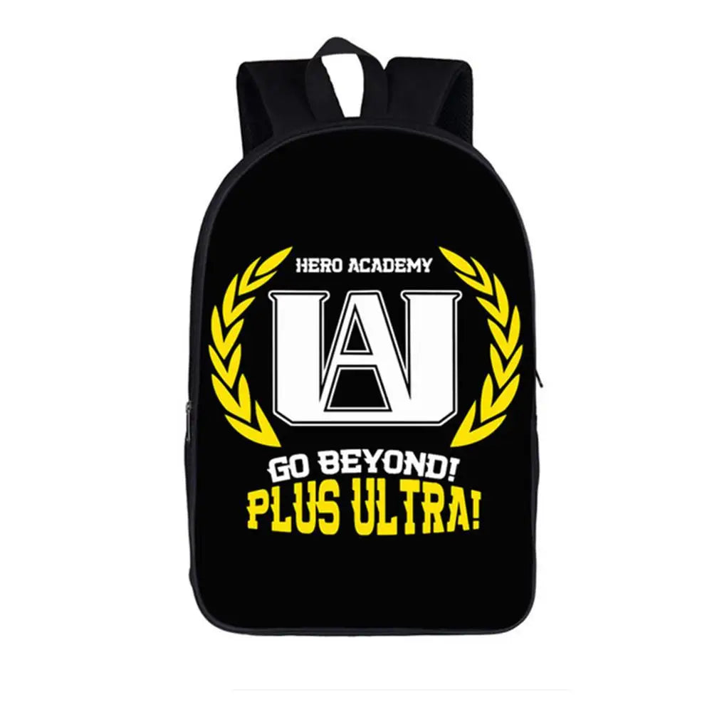 Cartoon Hero Academy Training 3D Backpack School Bag Book Zipper Messenger