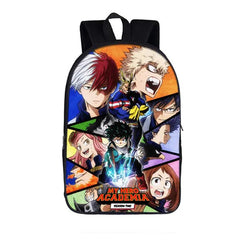 Cartoon Hero Academy Training 3D Backpack School Bag Book Zipper Messenger