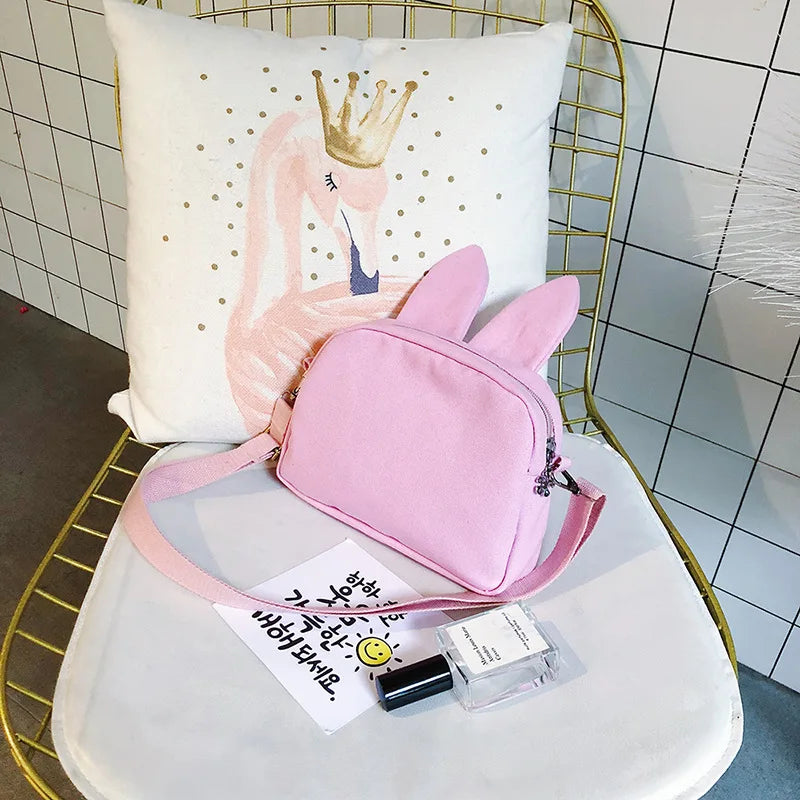 Japanese Rabbit Ear Small Change Canvas Shoulder Bag