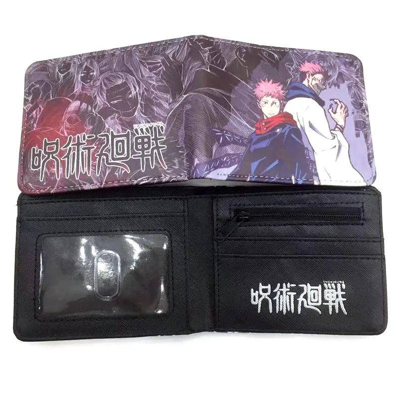 Jujutsu Kaisen Cosplay Wallet Card Holder Money Clip with Coin Pocket