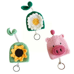 Knitted Key Case Pull Type Key Wallet Lovely Pouch Pig Organizer