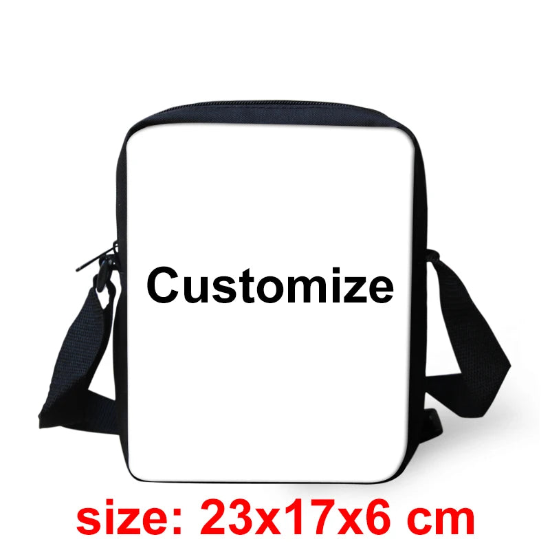 Cartoon Messenger Bag Pretty Girl Print Shoulder Pack Crossbody Bag