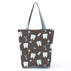 Cartoon Nurse Teeth Shoulder Bag for Women