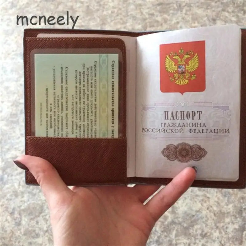 Cartoon PU Leather Passport Cover Boys Girls Passport Holder Organizer