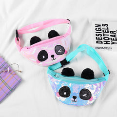 Sequin Panda Waist Pack Fanny Belt Bag Girls Shoulder Korea Travel Pouch