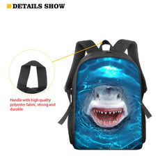 Cartoon Pug Dog Print Tote School Backpack Kids Bagpack Women Floral Laptop Bags