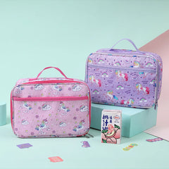 Cartoon Unicorn Portable Thermal Lunch Bag Insulated Cooler Bento Bag