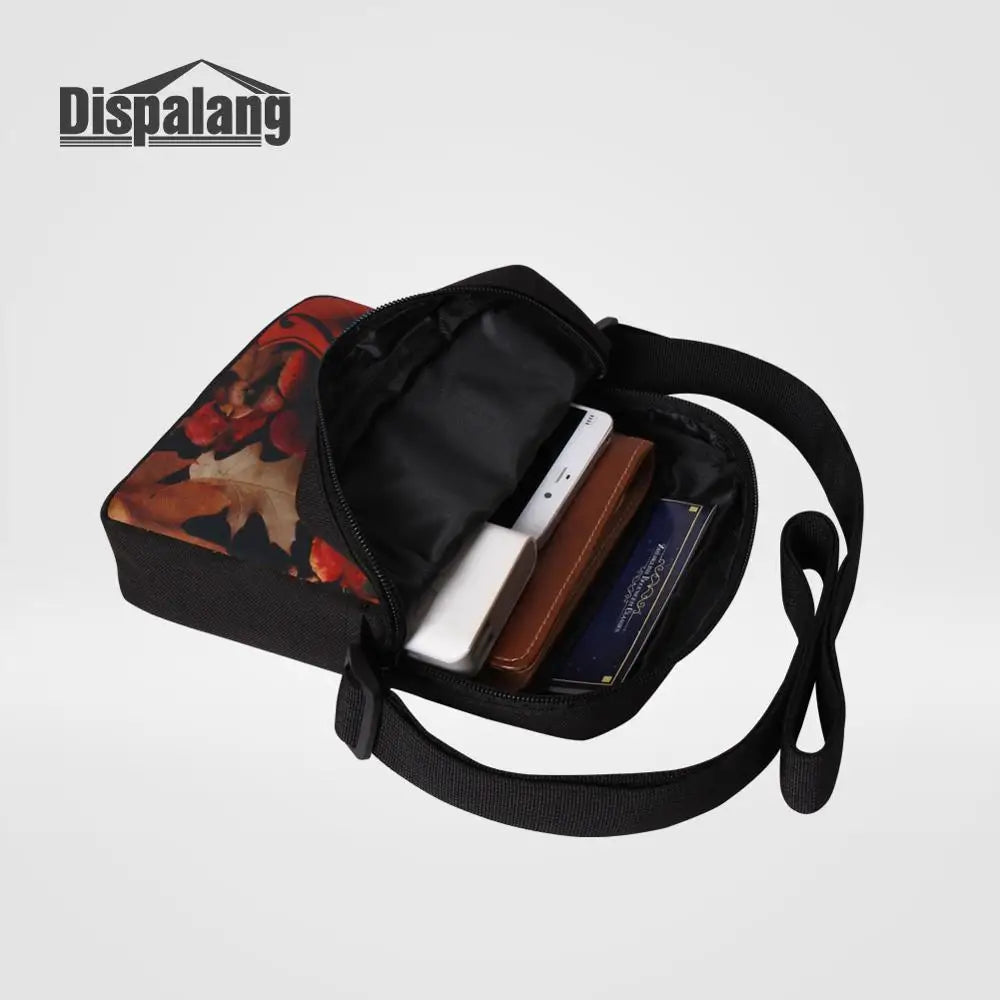Cartoon Yoga Girl Small Messenger Bag for Women