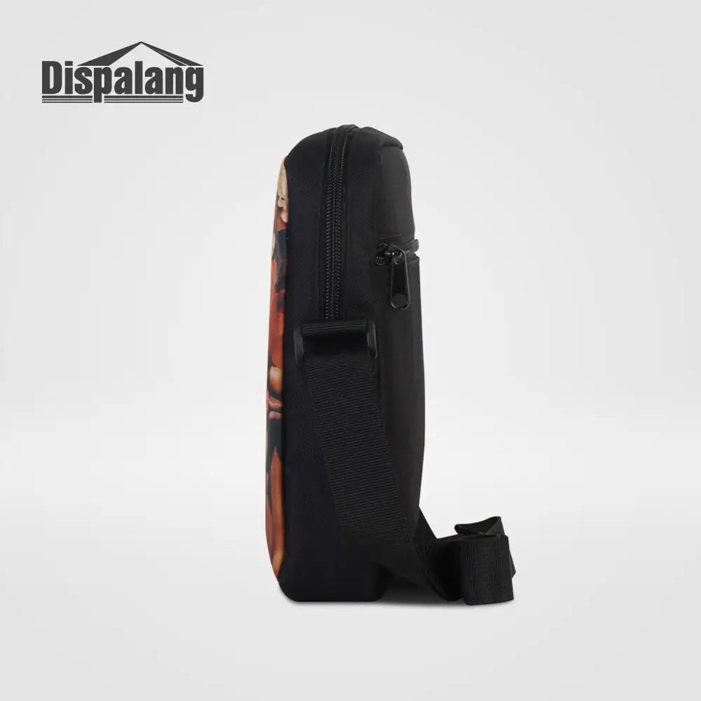Cartoon Yoga Girl Small Messenger Bag for Women