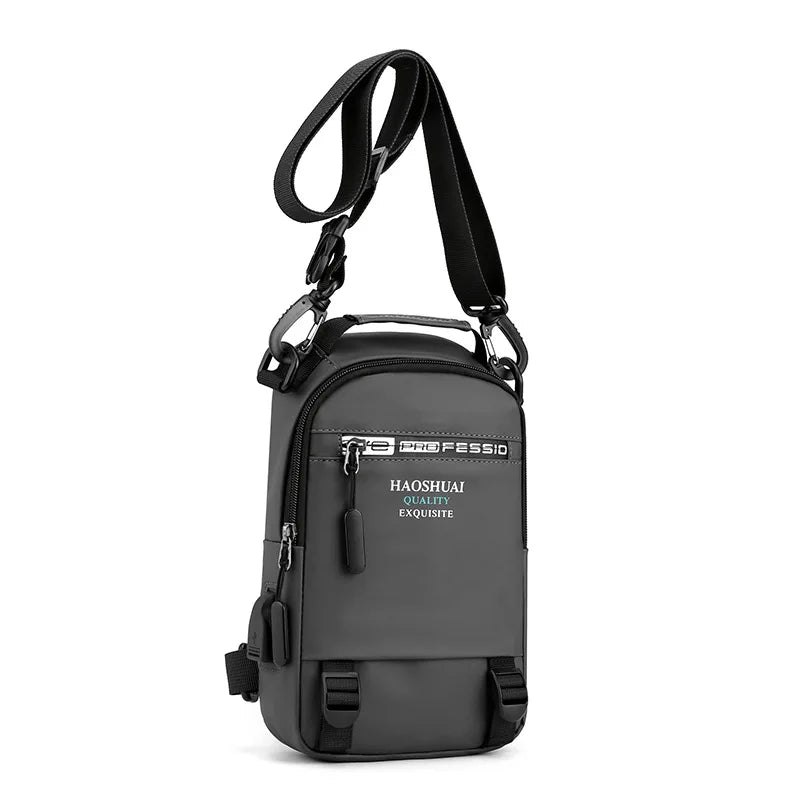 Men's Casual Multifunction Crossbody Bag USB Backpack