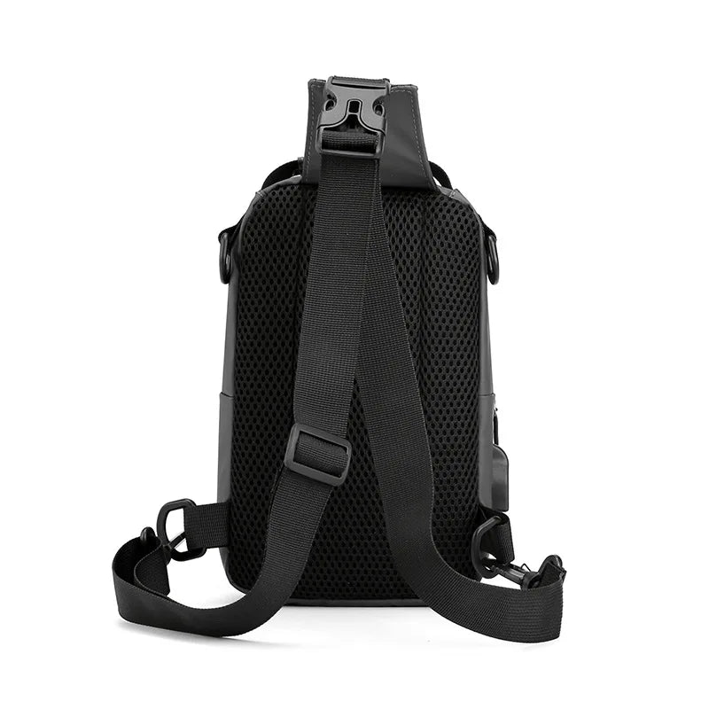 Men's Casual Multifunction Crossbody Bag USB Backpack