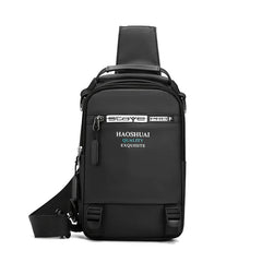 Men's Casual Multifunction Crossbody Bag USB Backpack