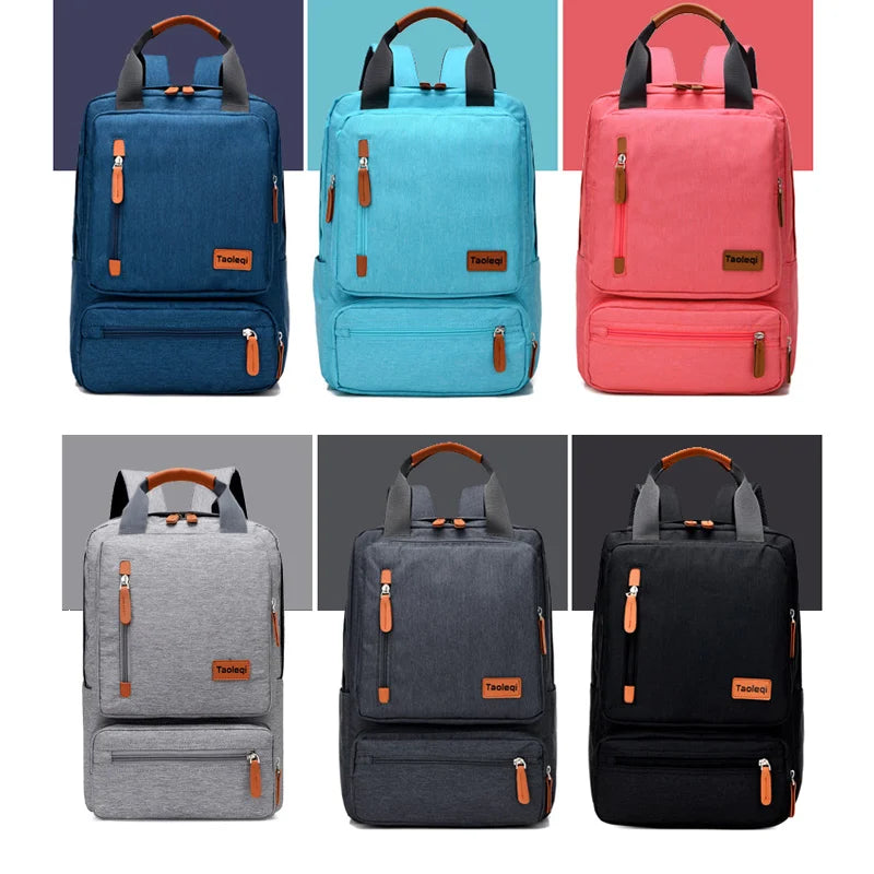 Waterproof Laptop Backpack Light 15in Bag Anti-theft Travel Gray