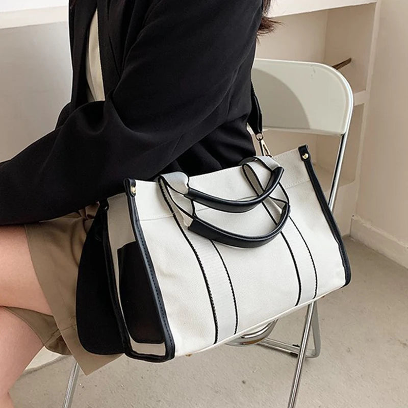 Canvas Tote Bag for Women Large Capacity Shopper Handbag Shoulder Bag