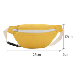 Casual Canvas Chest Bags Waist Solid Messenger Packs Daily Girl Fanny Bum Purse