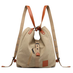 Casual Canvas Tote Bag Vintage Shoulder Bag Women's Backpack
