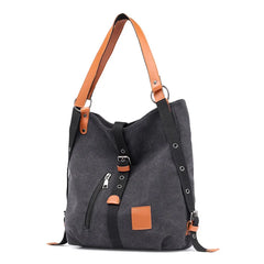 Casual Canvas Tote Bag Vintage Shoulder Bag Women's Backpack