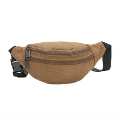 Canvas Waist Bag Convenient Belt Fanny Pack Mobile Phone Bag
