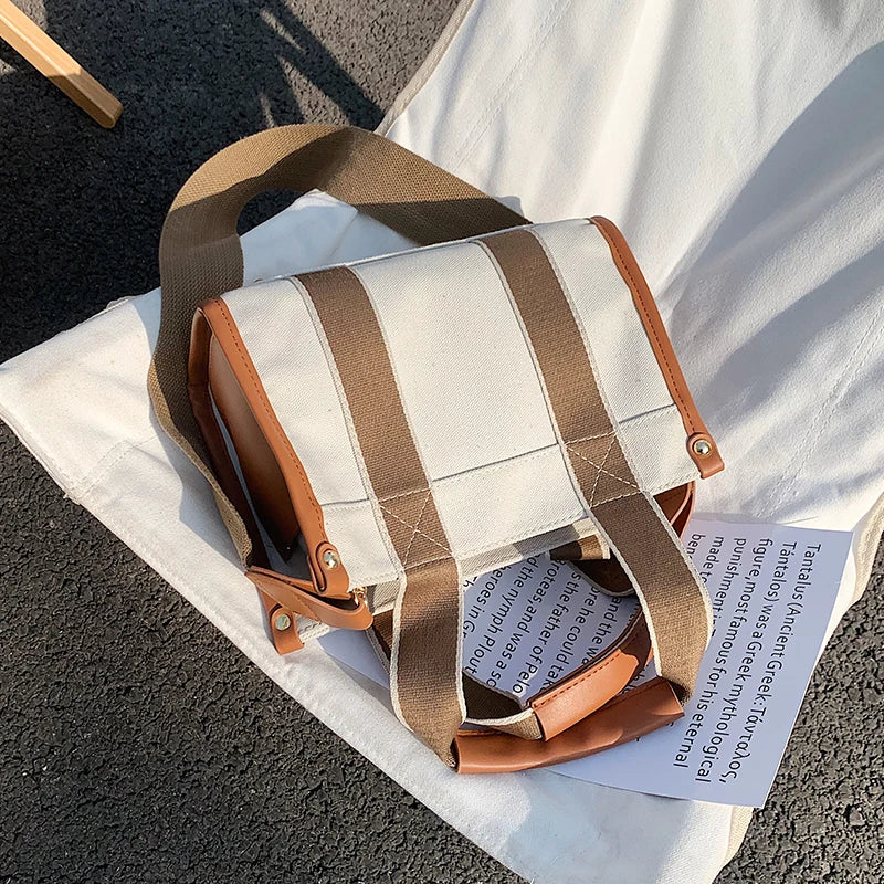 Casual Canvas Women Handbags Letters Shoulder Crossbody Bags