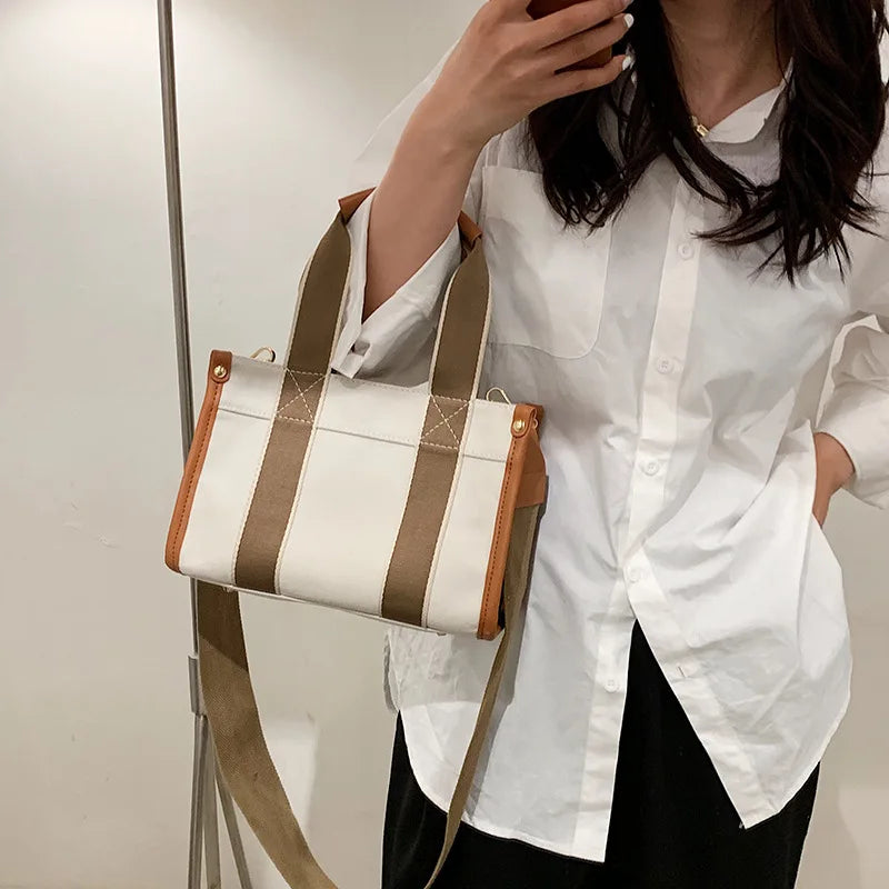 Casual Canvas Women Handbags Letters Shoulder Crossbody Bags