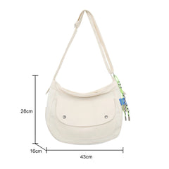 Casual Couple School Bag Nylon Shoulder Messenger Bag Large Capacity