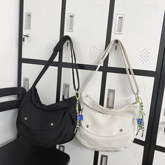 Casual Couple School Bag Large Capacity Japanese with Pendant