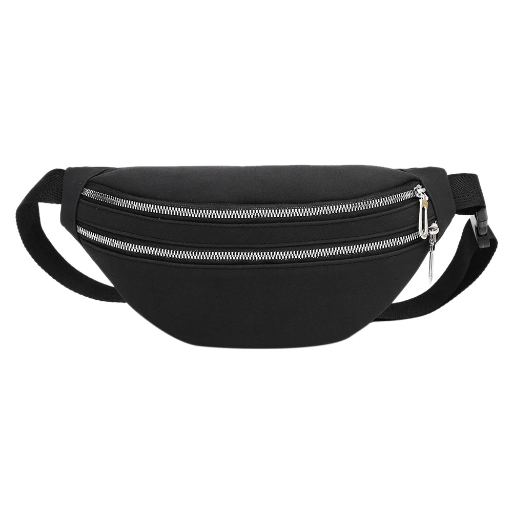 Casual Fanny Chest Bag Women Suede Waist Belt Pack Zipper Shoulder Crossbody Bag