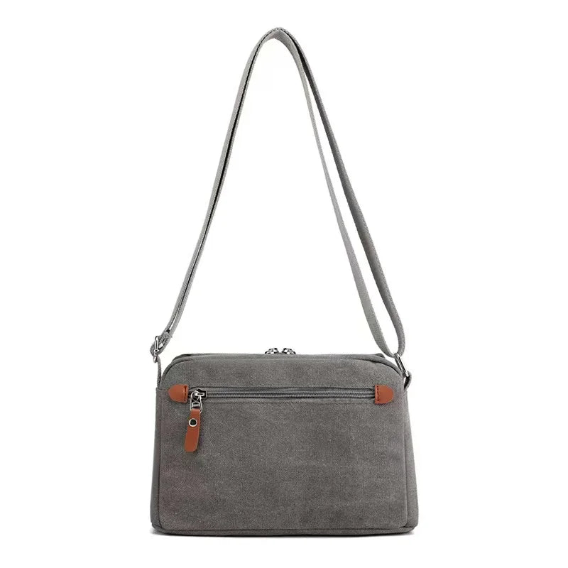 Canvas One-shoulder Small Square Bag for Women