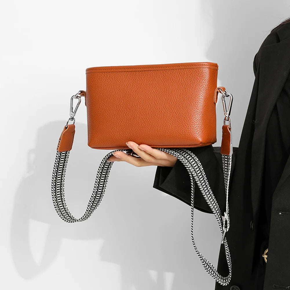 Casual Messenger Bag First Layer Cowhide Shoulder Multi-pocket Crossbody Bag