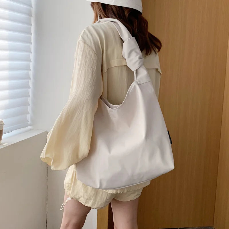 Casual Foldable Canvas Shopping Bag Eco Friendly Reusable Grocery Tote Handbag