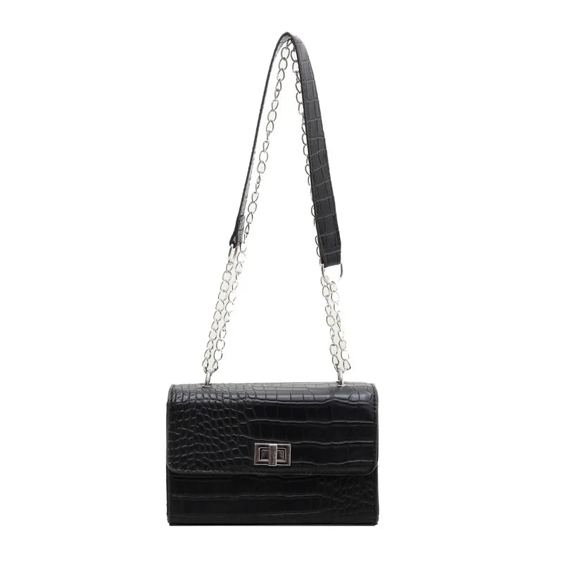 Casual Chain Shoulder Bags Crocodile Pattern Messenger Bags