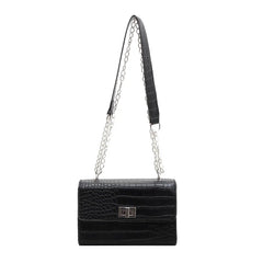 Casual Chain Shoulder Bags Crocodile Pattern Messenger Bags