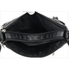 Women's Soft Leather Shoulder Bag Multi-Layer Vintage Crossbody Handbag