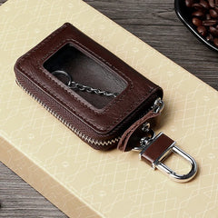 Women Leather Car Key Holders Housekeeper Multifunctional Keychain Case